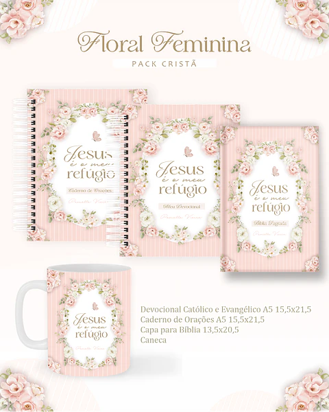 Arquivo Digital Pack Cristã Floral Feminina