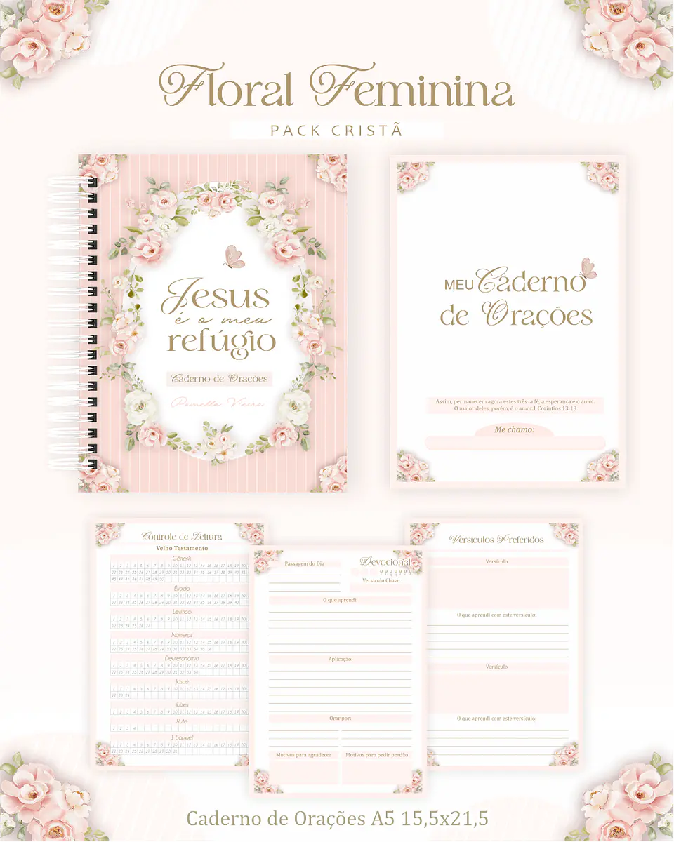 Arquivo Digital Pack Cristã Floral Feminina 2