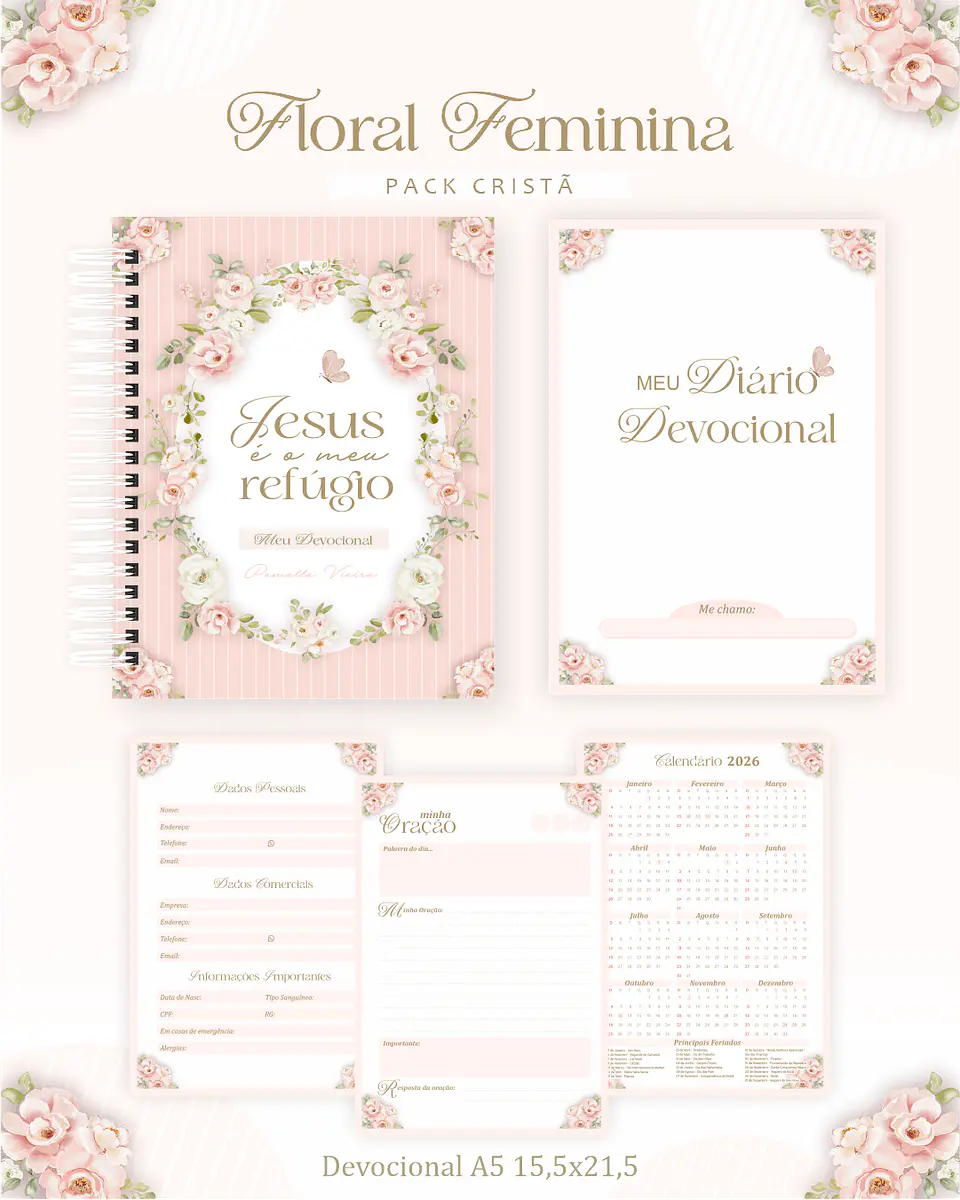 Arquivo Digital Pack Cristã Floral Feminina 3