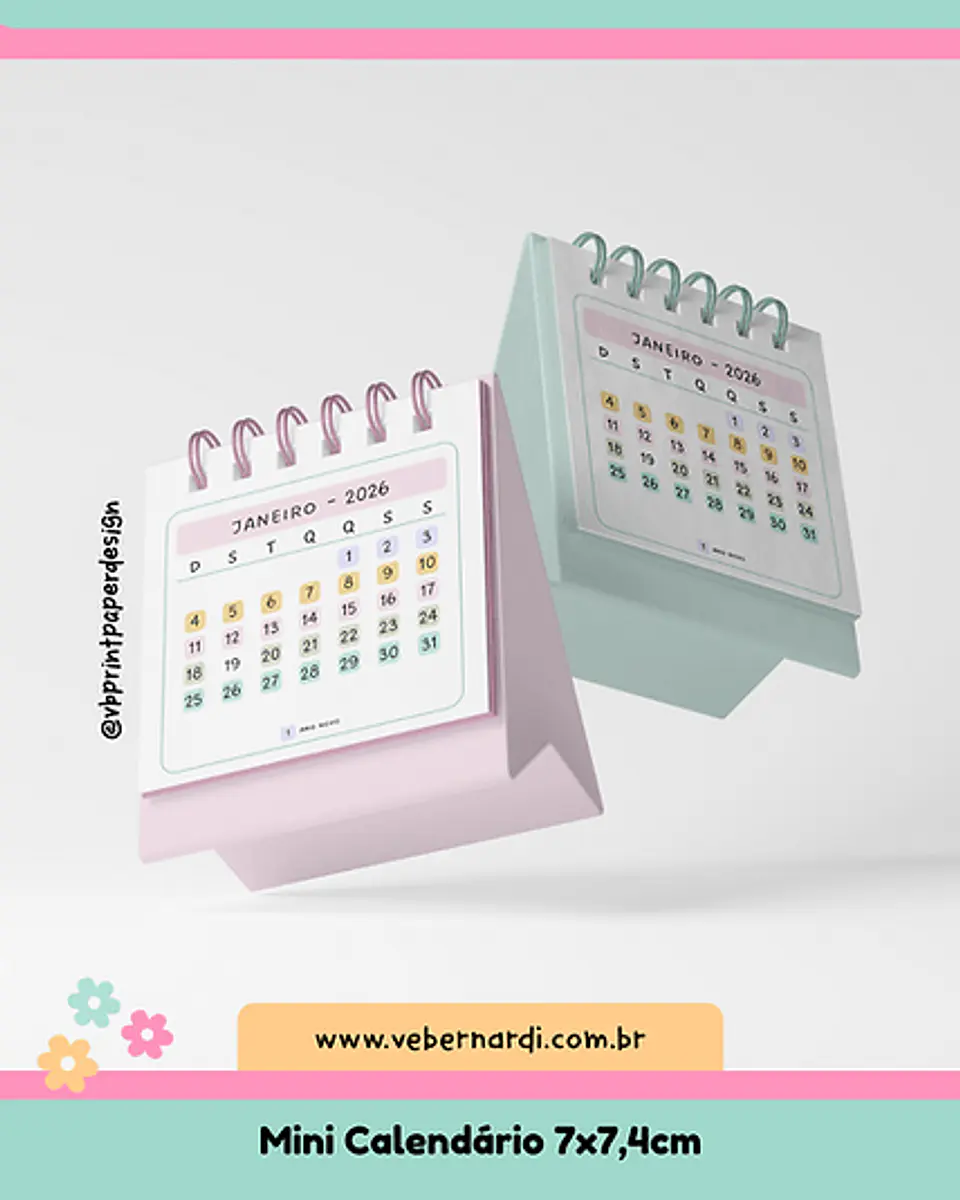 Arquivo Digital Combo Calendários e Planejadores Color 2026 6