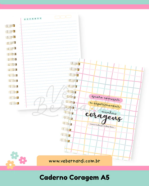 Arquivo Digital Caderno A5 Coragem