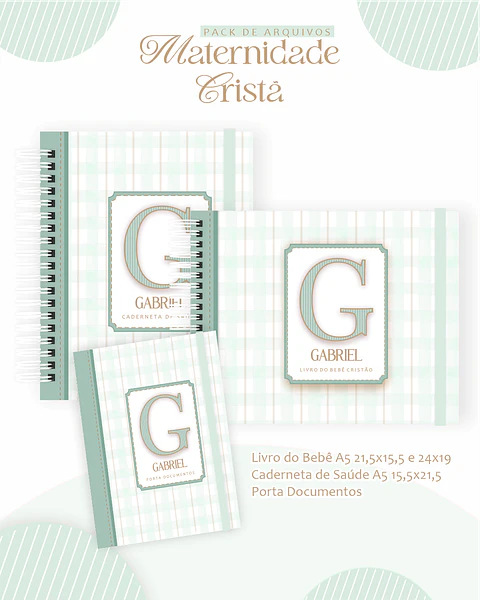 Arquivo Digital Pack Maternidade Cristã Verde Menino