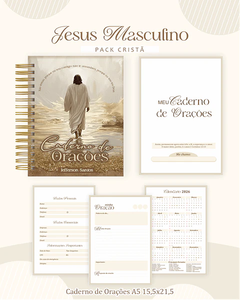 Arquivo Digital Pack Cristã Jesus Masculino