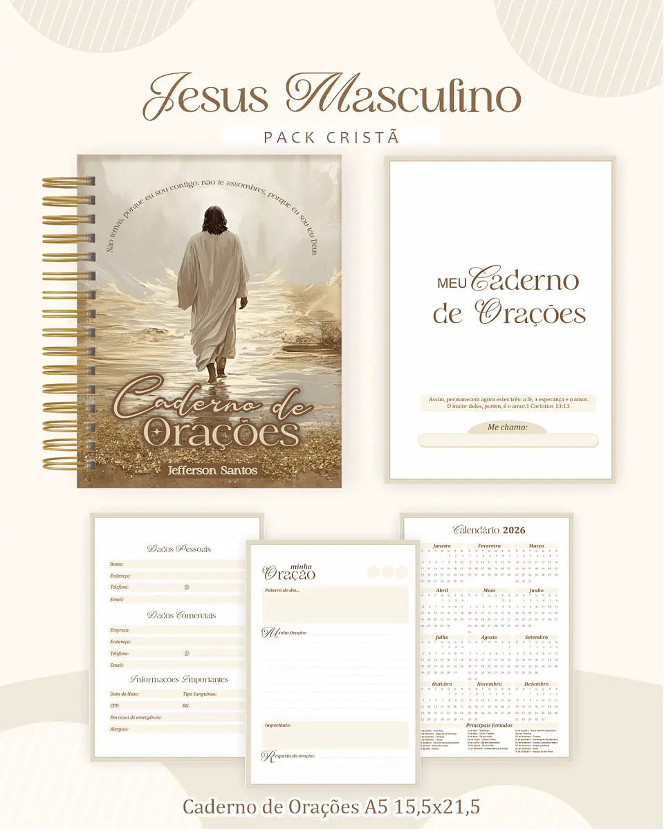 Arquivo Digital Pack Cristã Jesus Masculino 2