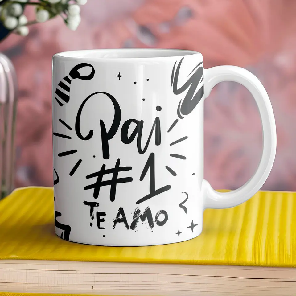 Arquivo Digital Arte Caneca Dia dos Pais Lettering 6