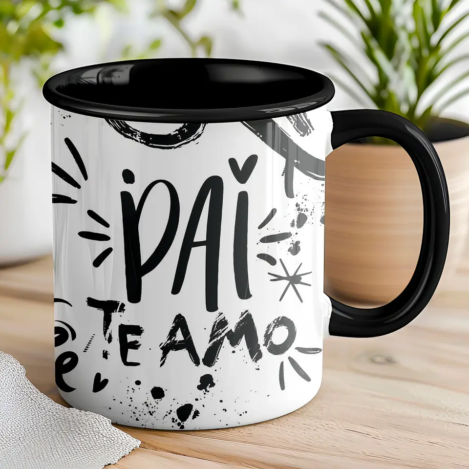 Arquivo Digital Arte Caneca Dia dos Pais Lettering 9