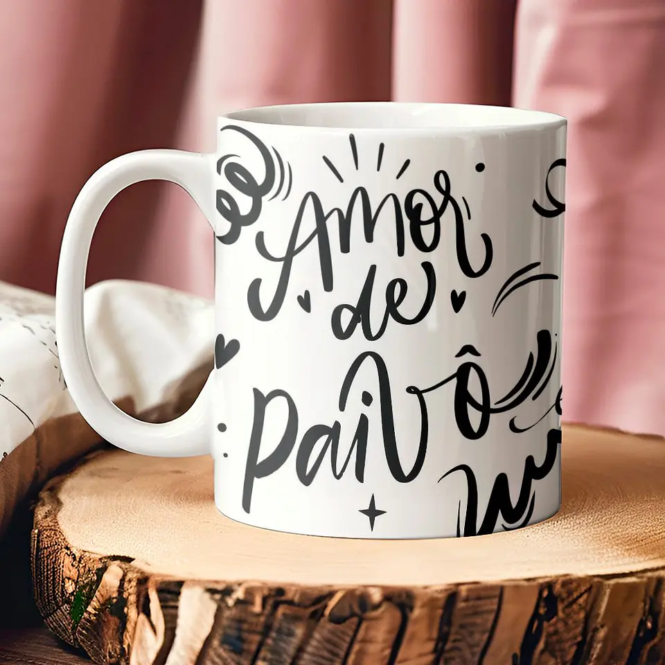 Arquivo Digital Arte Caneca Dia dos Pais Lettering 10