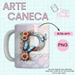 Arquivo Digital Arte Caneca Alfabeto Butterfly - Thumbnail 2
