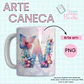 Arquivo Digital Arte Caneca Alfabeto Butterfly - Thumbnail 5