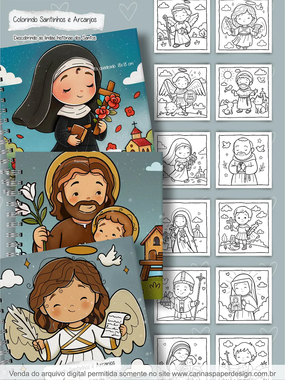 Arquivo Digital Colorindo Santinhos e Arcanjos 3