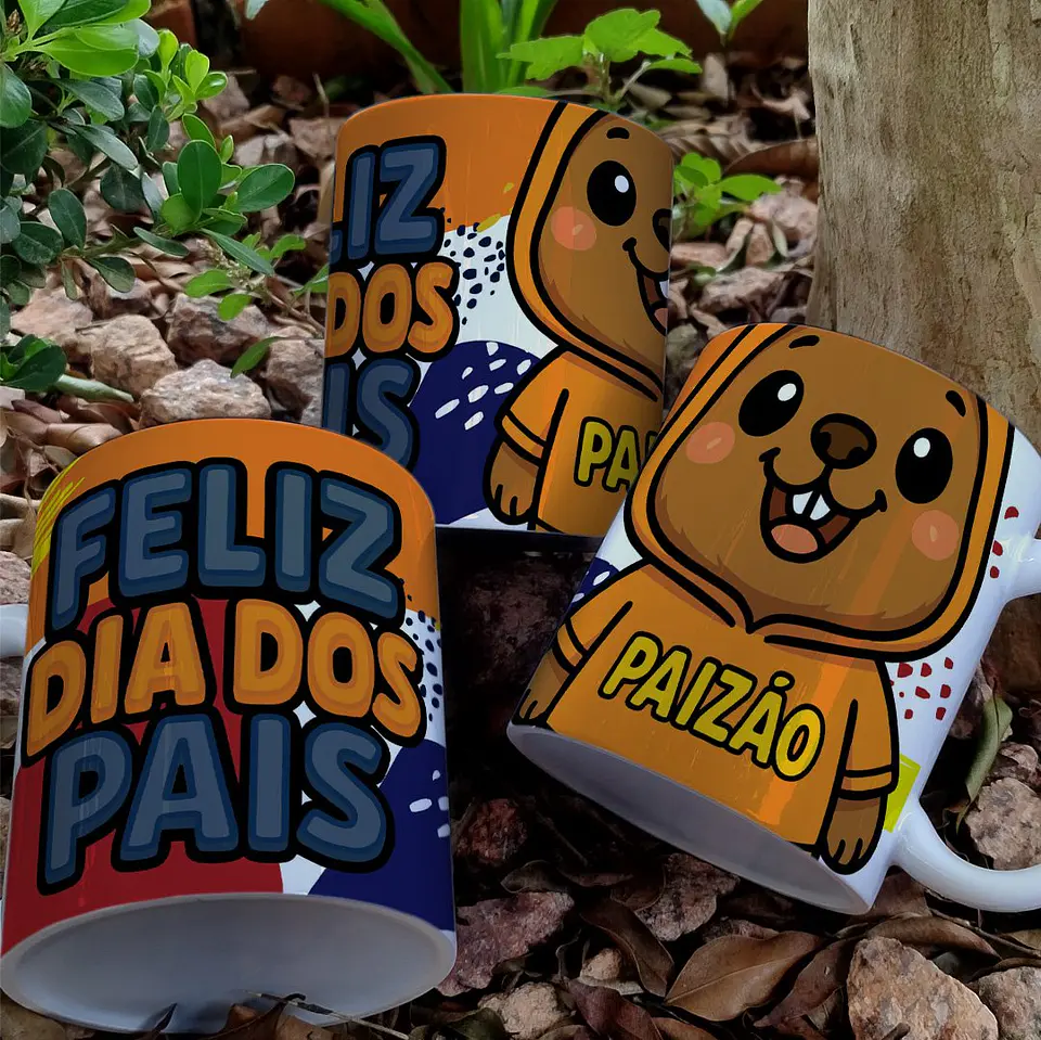 Arquivo Digital Pack Caneca Pai Capivara 3