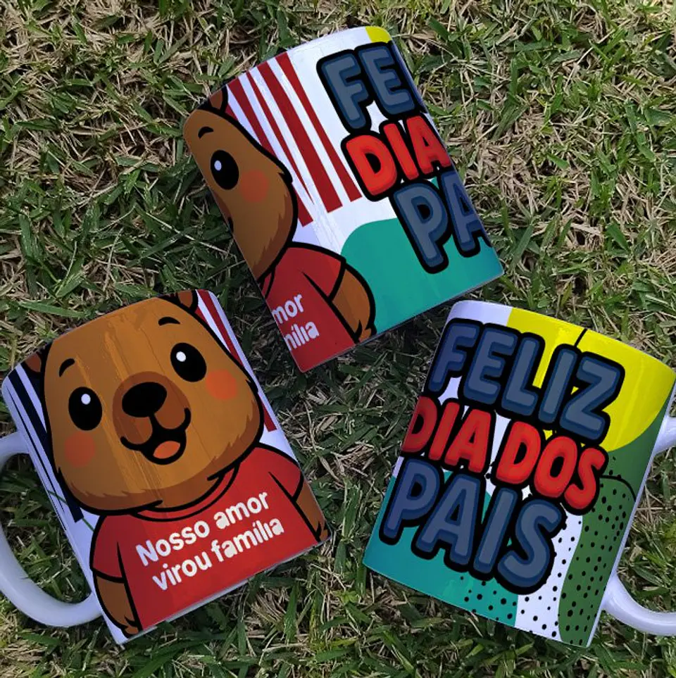 Arquivo Digital Pack Caneca Pai Capivara 9