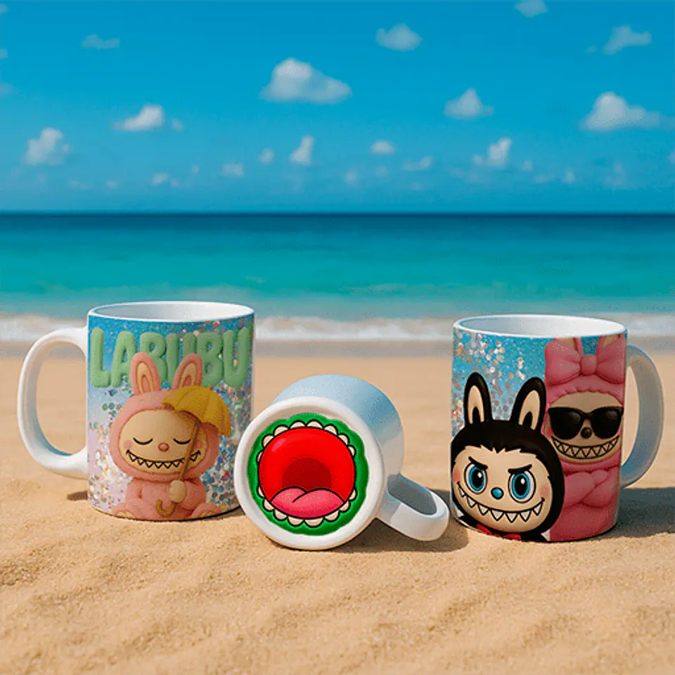 Arquivo Digital Arte Caneca Labubu Bocão 5