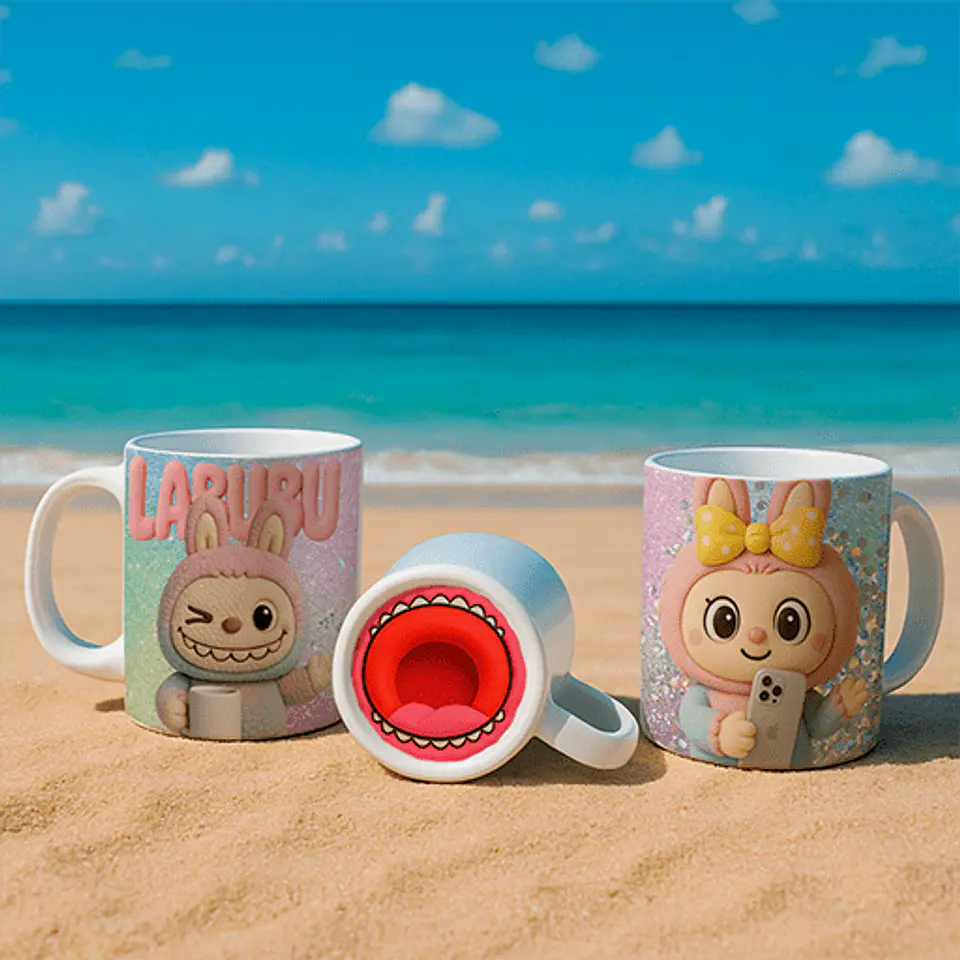 Arquivo Digital Arte Caneca Labubu Bocão 6