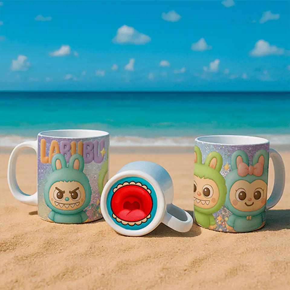 Arquivo Digital Arte Caneca Labubu Bocão 9