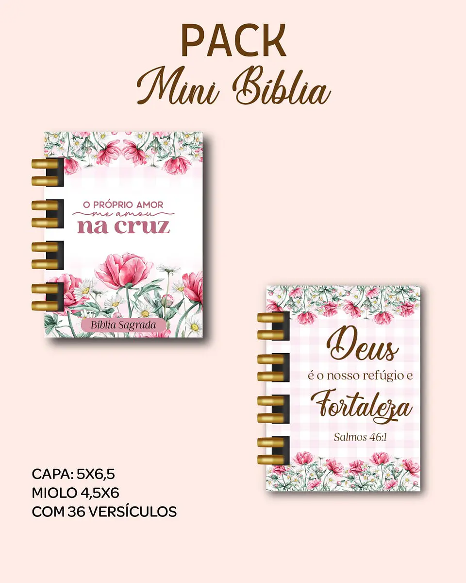 Arquivo Digital Pack Mini Bíblia Chaveiro + Miolo Versículos 2