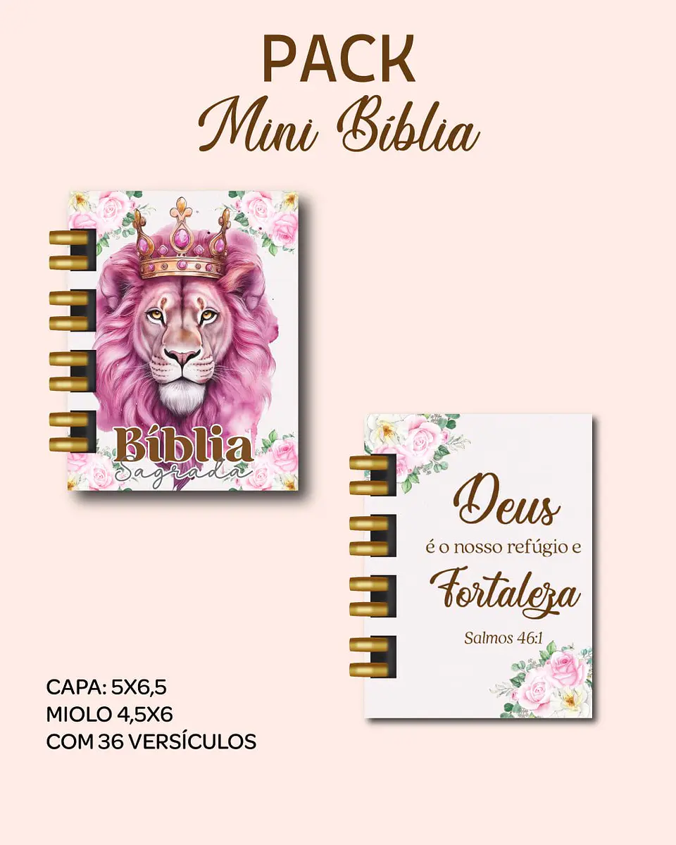 Arquivo Digital Pack Mini Bíblia Chaveiro + Miolo Versículos 3