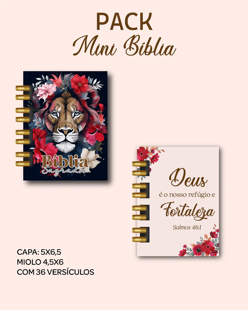 Arquivo Digital Pack Mini Bíblia Chaveiro + Miolo Versículos 4