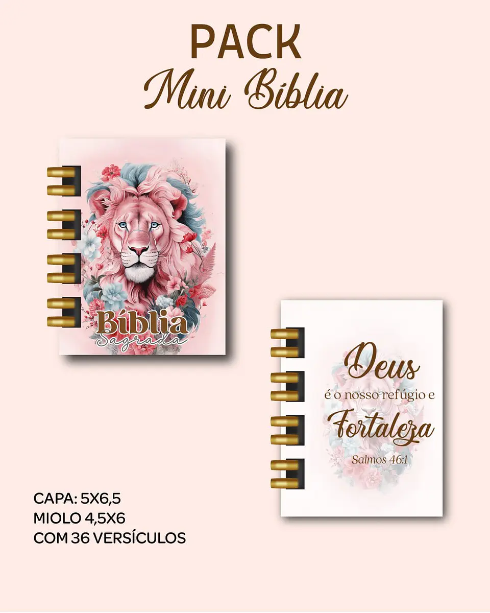 Arquivo Digital Pack Mini Bíblia Chaveiro + Miolo Versículos 5