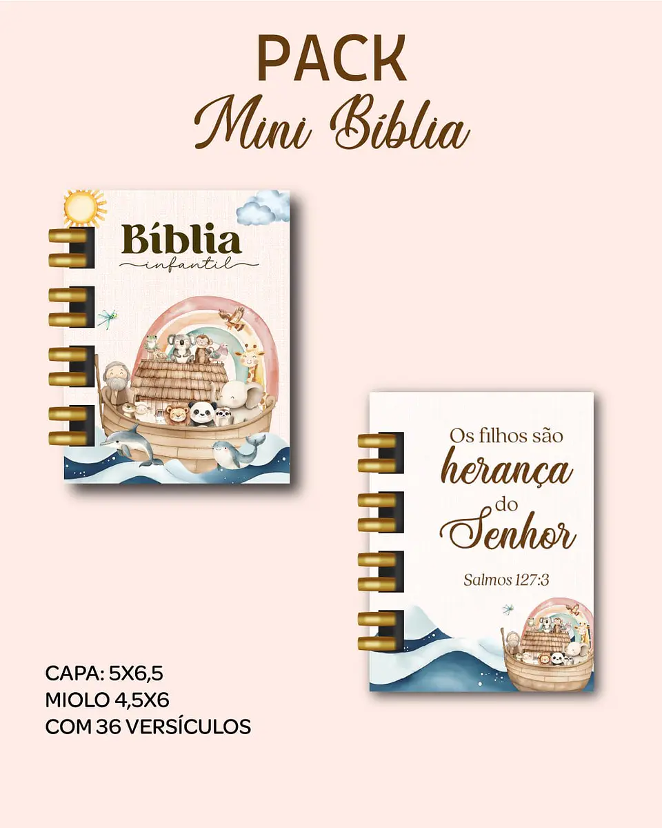 Arquivo Digital Pack Mini Bíblia Chaveiro + Miolo Versículos 6