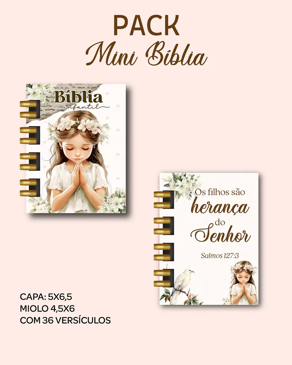 Arquivo Digital Pack Mini Bíblia Chaveiro + Miolo Versículos 9