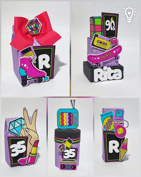 Arquivo de Corte Kit Festa Anos 90
