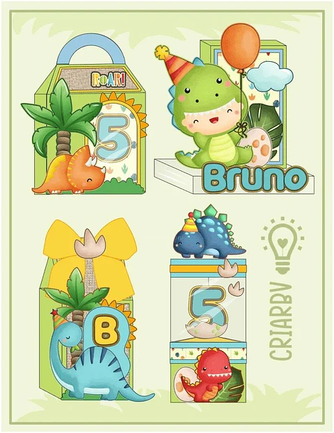 Arquivo de Corte Kit Festa Dinossauro