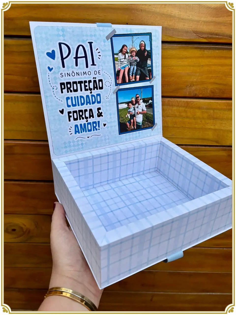 Arquivo de Corte Caixa com Foto Dia dos Pais 1