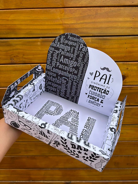 Arquivo de Corte Caixa Cesta Dia dos Pais