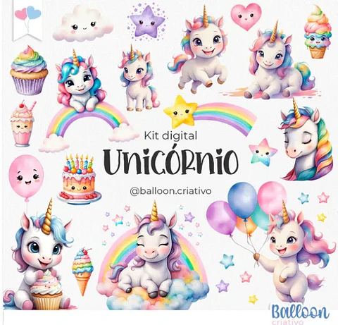 Arquivo Digital Kit Digital Unicornio