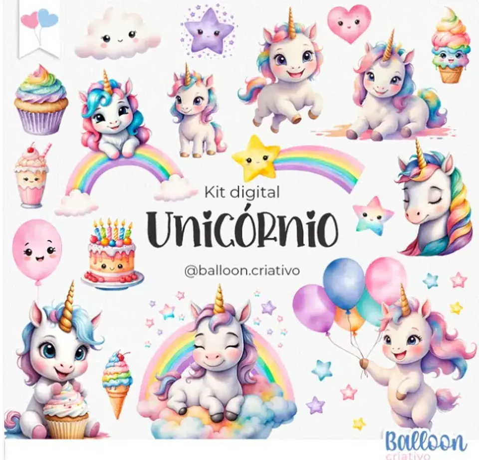 Arquivo Digital Kit Digital Unicornio 1