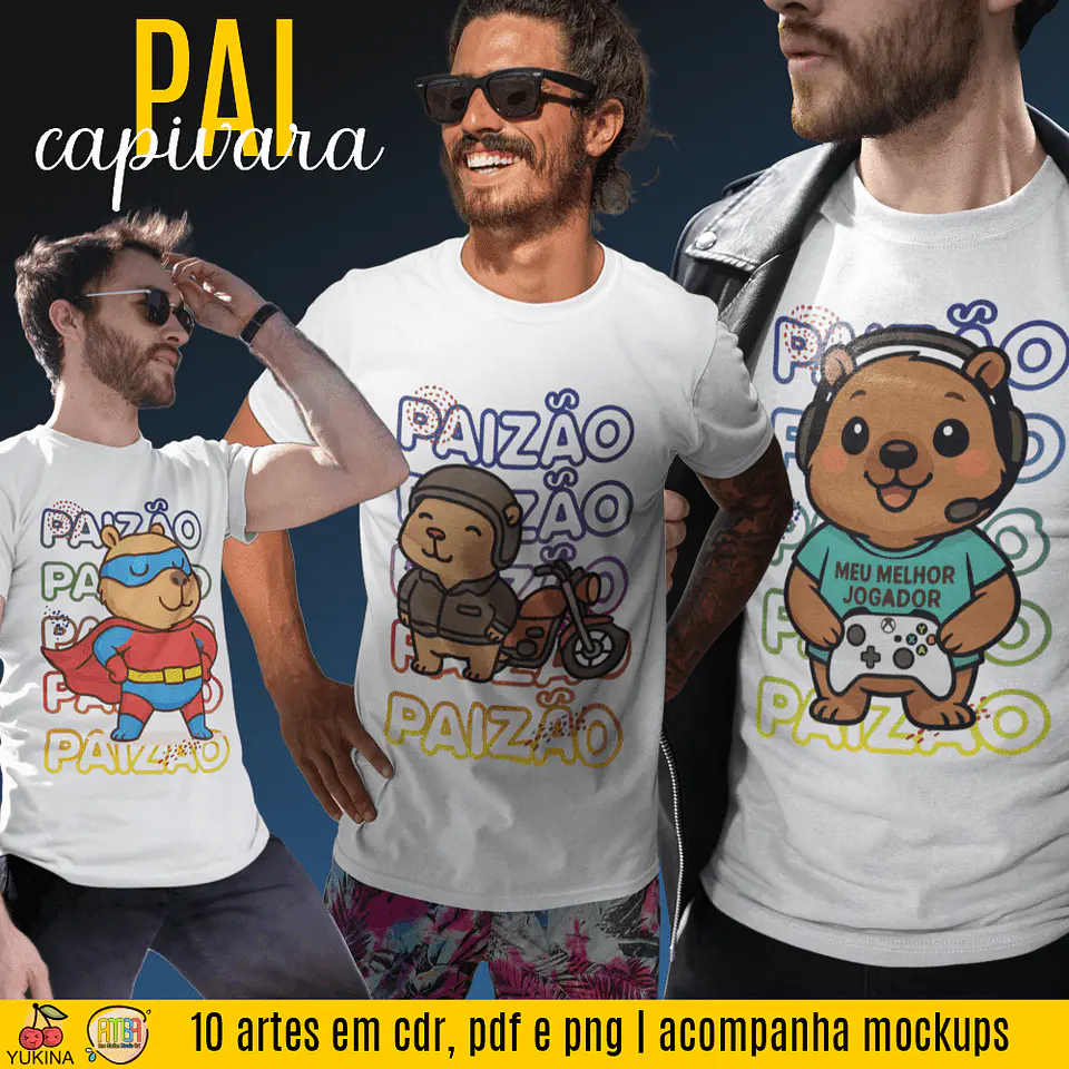 Arquivo Digital Camisas Pai Capivara Dia dos Pais 3