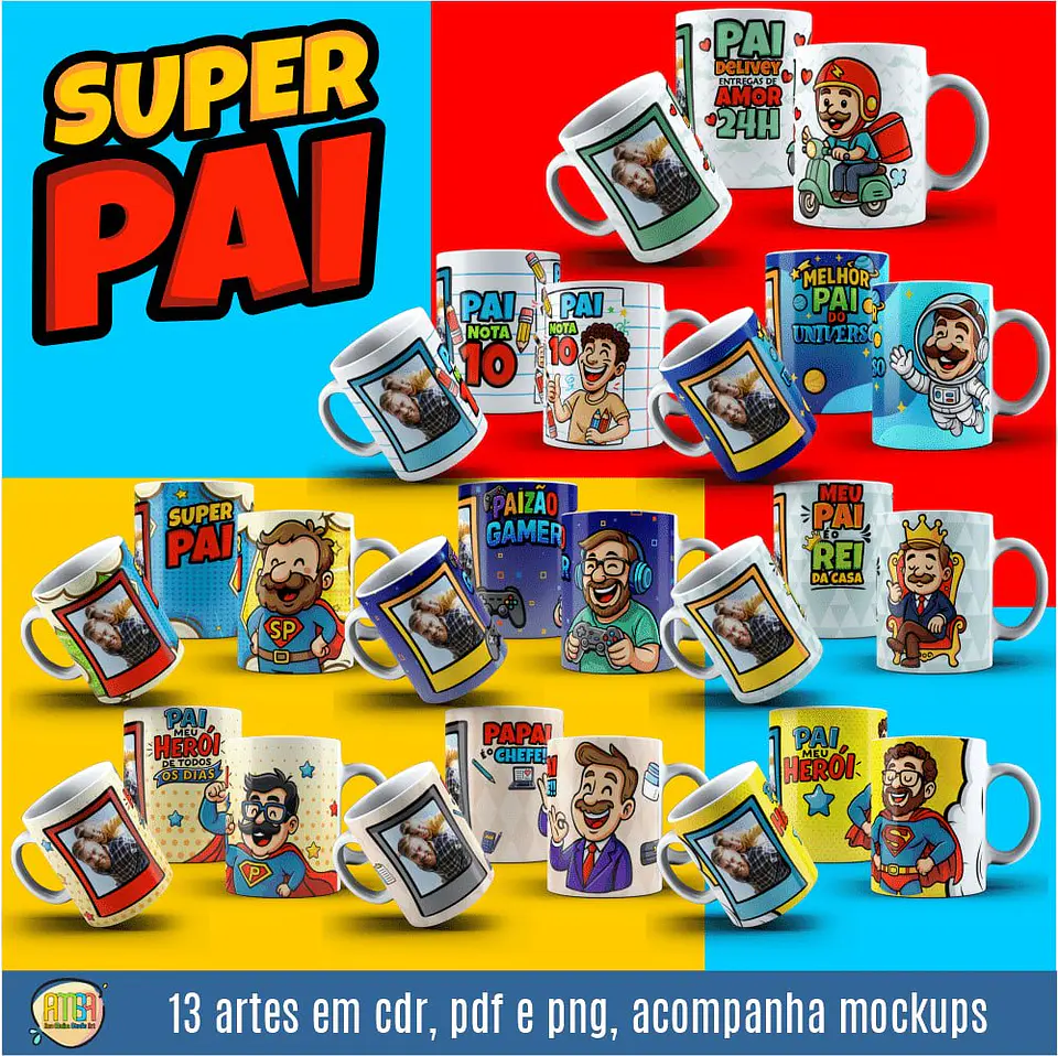 Arquivo Digital Combo Sublimação Super Pai 3