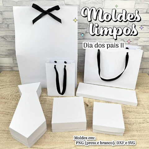 Arquivo de Corte Kit Moldes Limpos Dia dos Pais II
