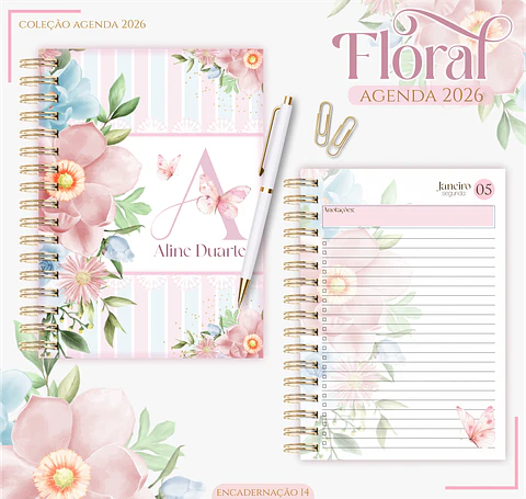 Arquivo Digital Agenda 2026 Floral Candy