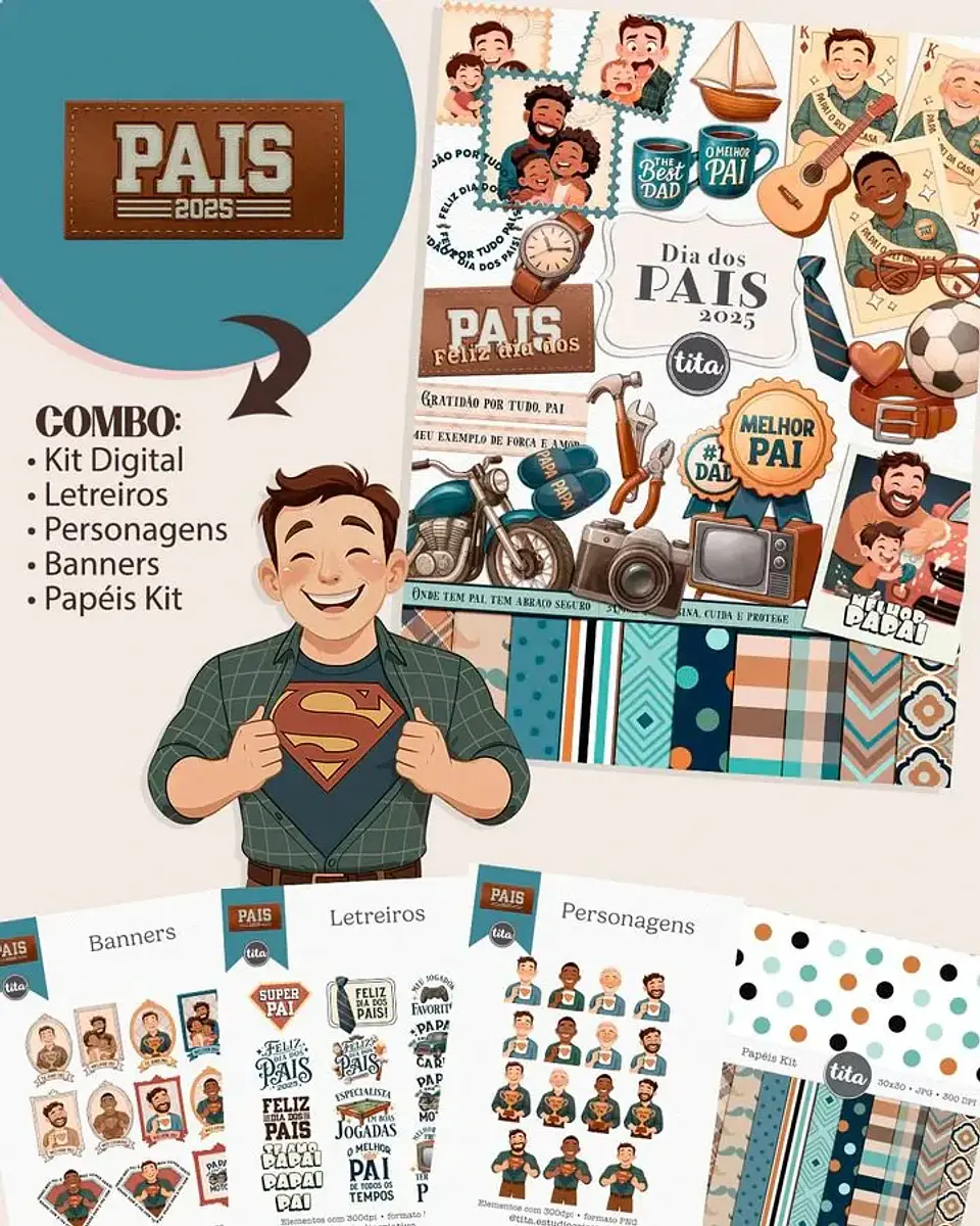 Arquivo Digital Combo Ilustrações Pais 2025 1