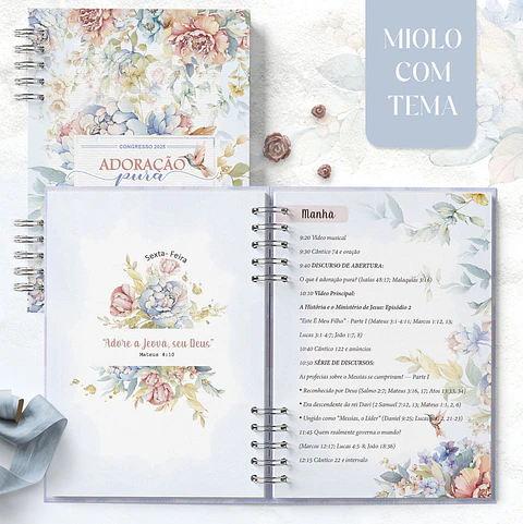 Arquivo Digital Caderno Congresso 2025 Com Tema Floral