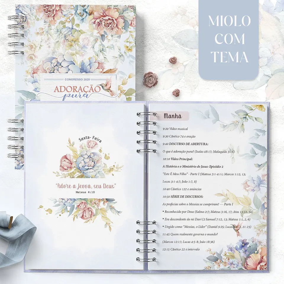 Arquivo Digital Caderno Congresso 2025 Com Tema Floral 1