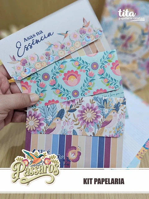 Arquivo de Corte Pássaros Kit Papelaria Poly