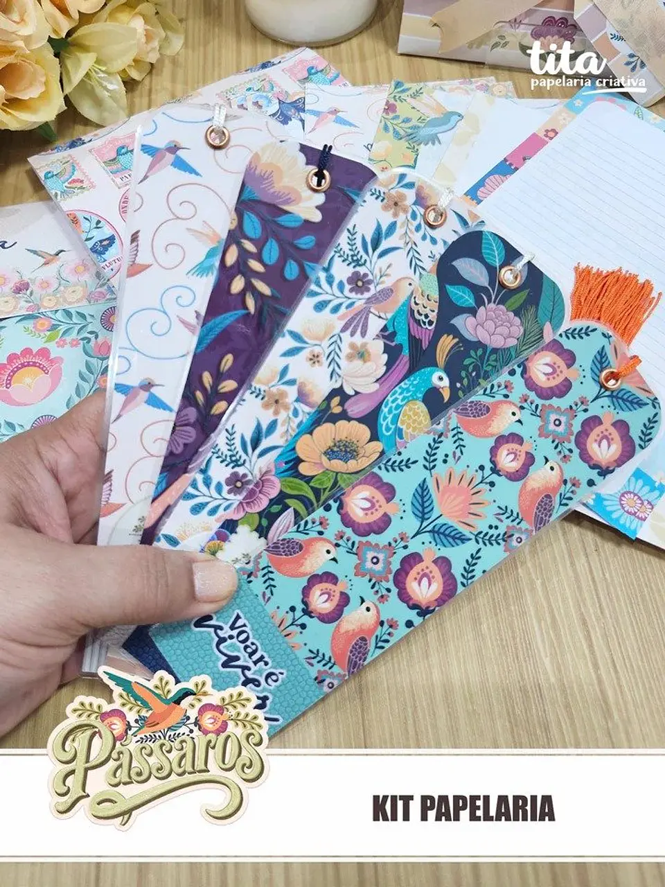 Arquivo de Corte Pássaros Kit Papelaria Poly 5