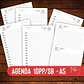 Arquivo Digital Miolo Agenda 2026 Datada A5 1DPP/SB Costura + Folhas – Col. Cute Clean - Thumbnail 2