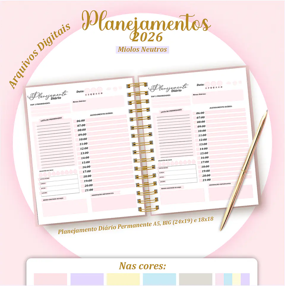 Arquivo Digital Pack Miolos Neutros Planners 2026 4