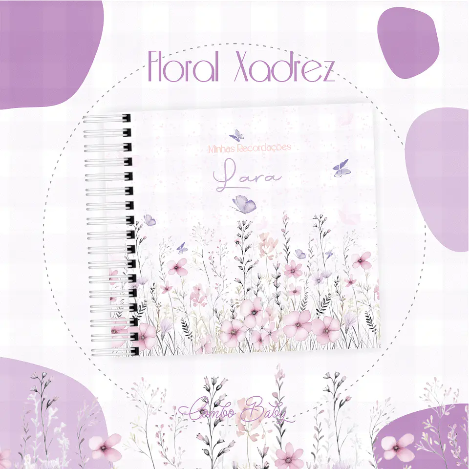 Arquivo Digital Pack Baby Floral Xadrez 2