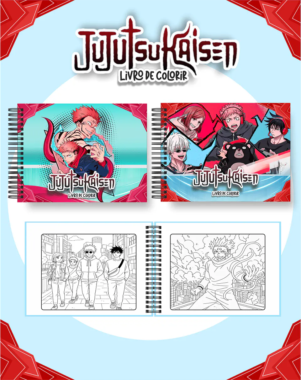 Arquivo Digital Livro de Colorir Jujutsu Kaisen 1