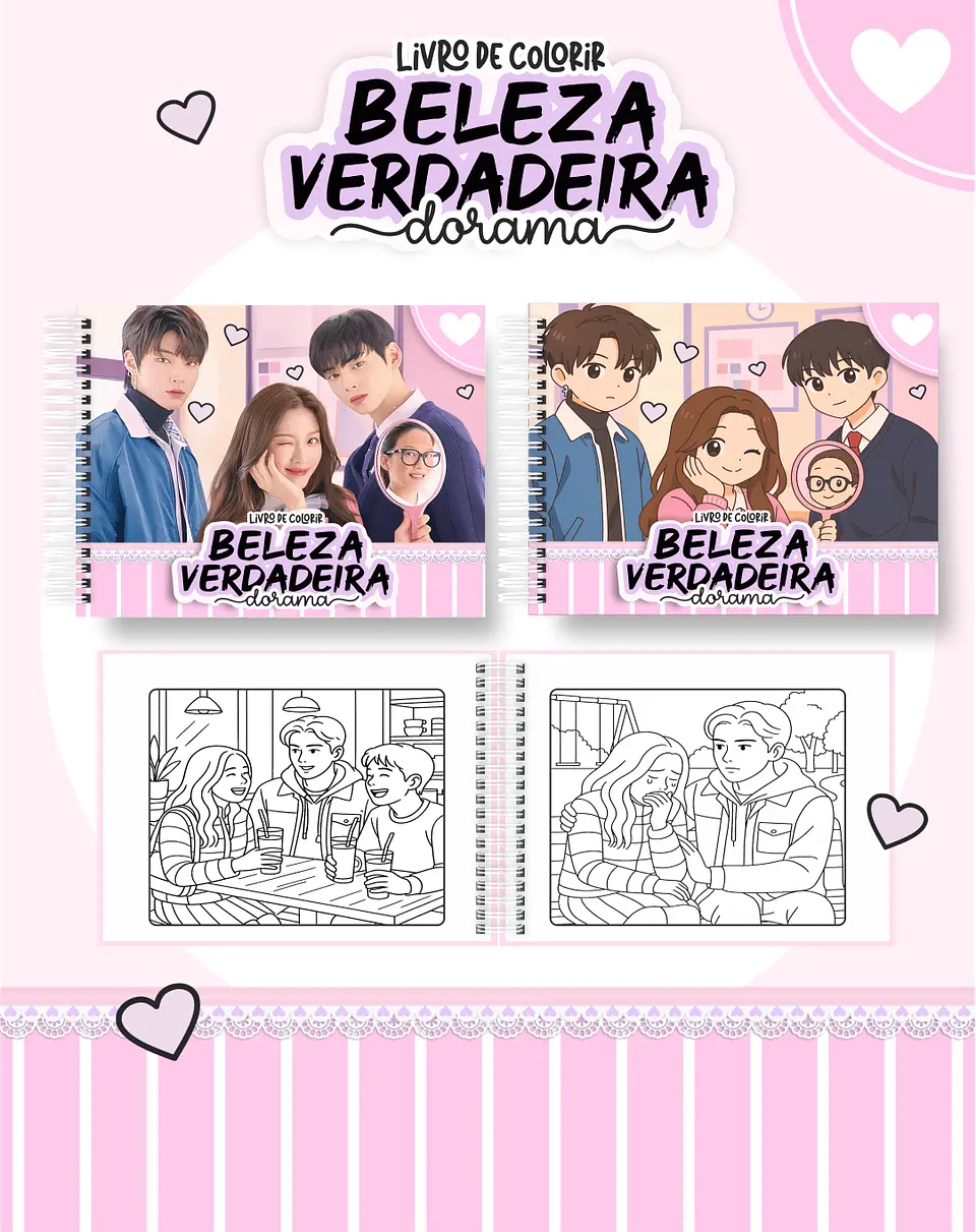 Arquivo Digital Livro de Colorir Dorama Verdadeira Beleza 1