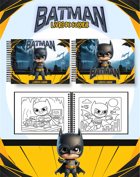Arquivo Digital Livro de Colorir Batman
