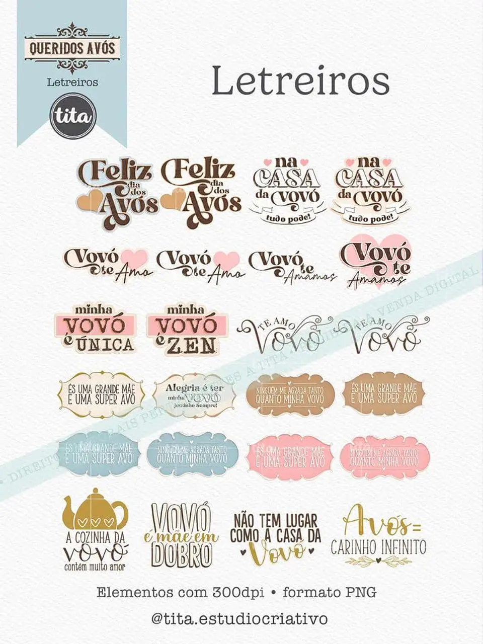 Arquivo Digital Combo Ilustrações e Papéis - Queridos Avós 2024 6