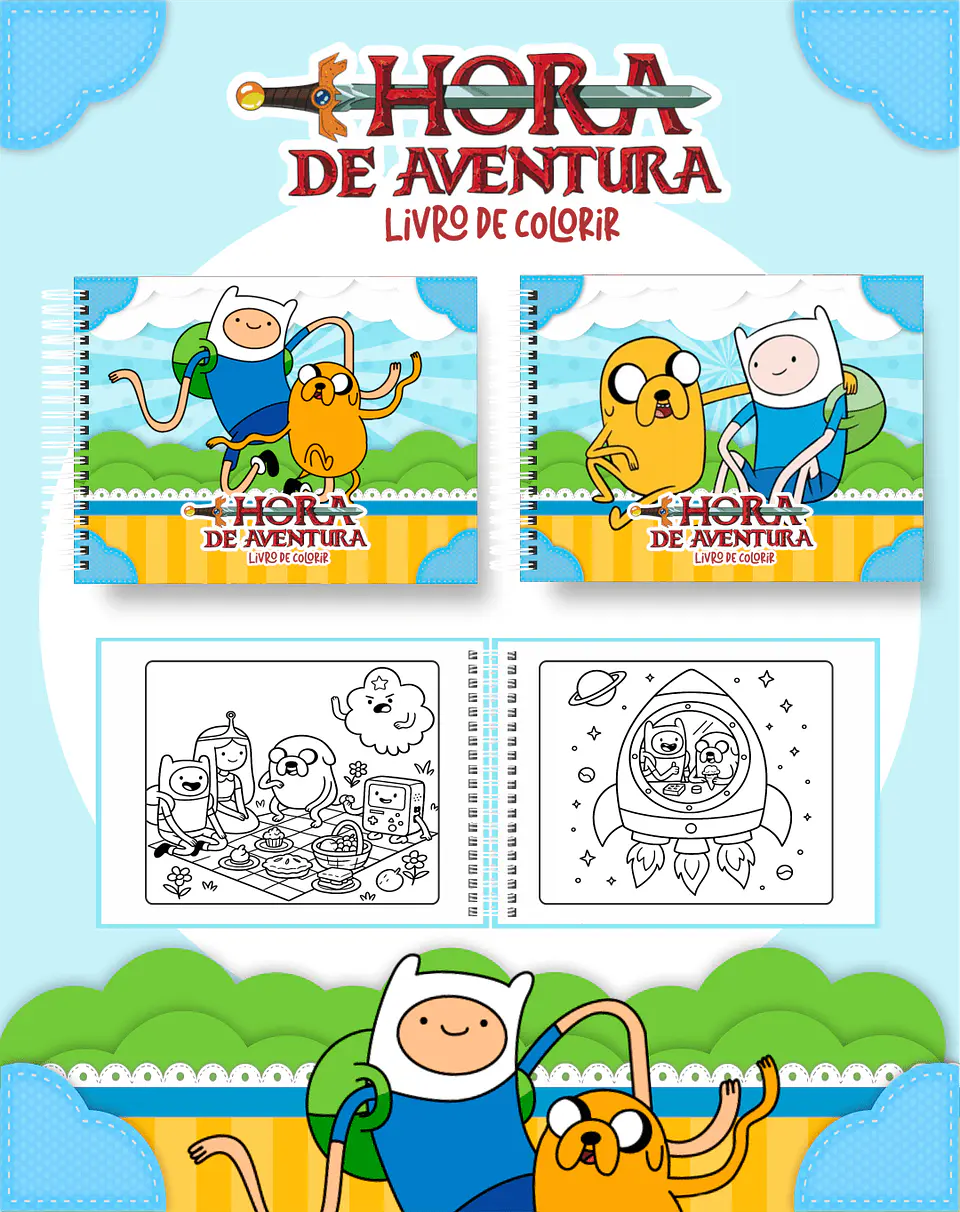 Arquivo Digital Livro de Colorir Hora de Aventura 1
