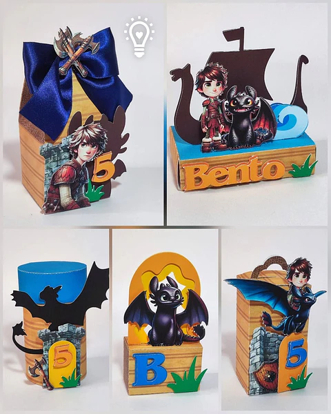 Arquivo de Corte Kit Festa Como Treinar o Seu Dragão