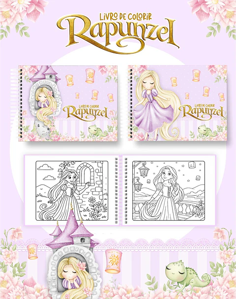 Arquivo Digital Livro de Colorir Rapunzel